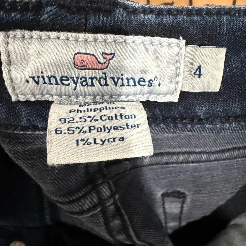 Vineyard Vines Women Size 4 Skinny‎ Jeans Dark Wash Stretch Denim Mid Rise